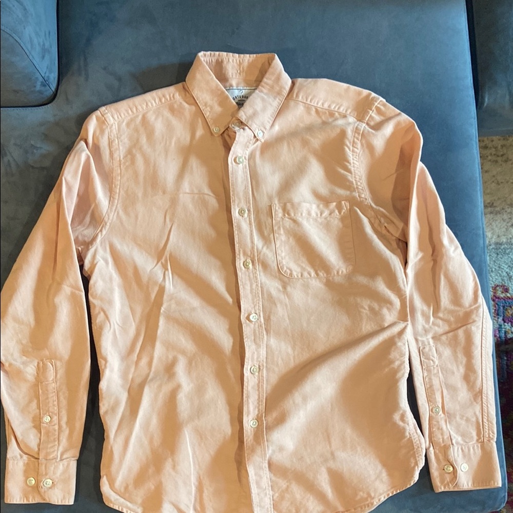 Men’s Peach Button-Down Shirt